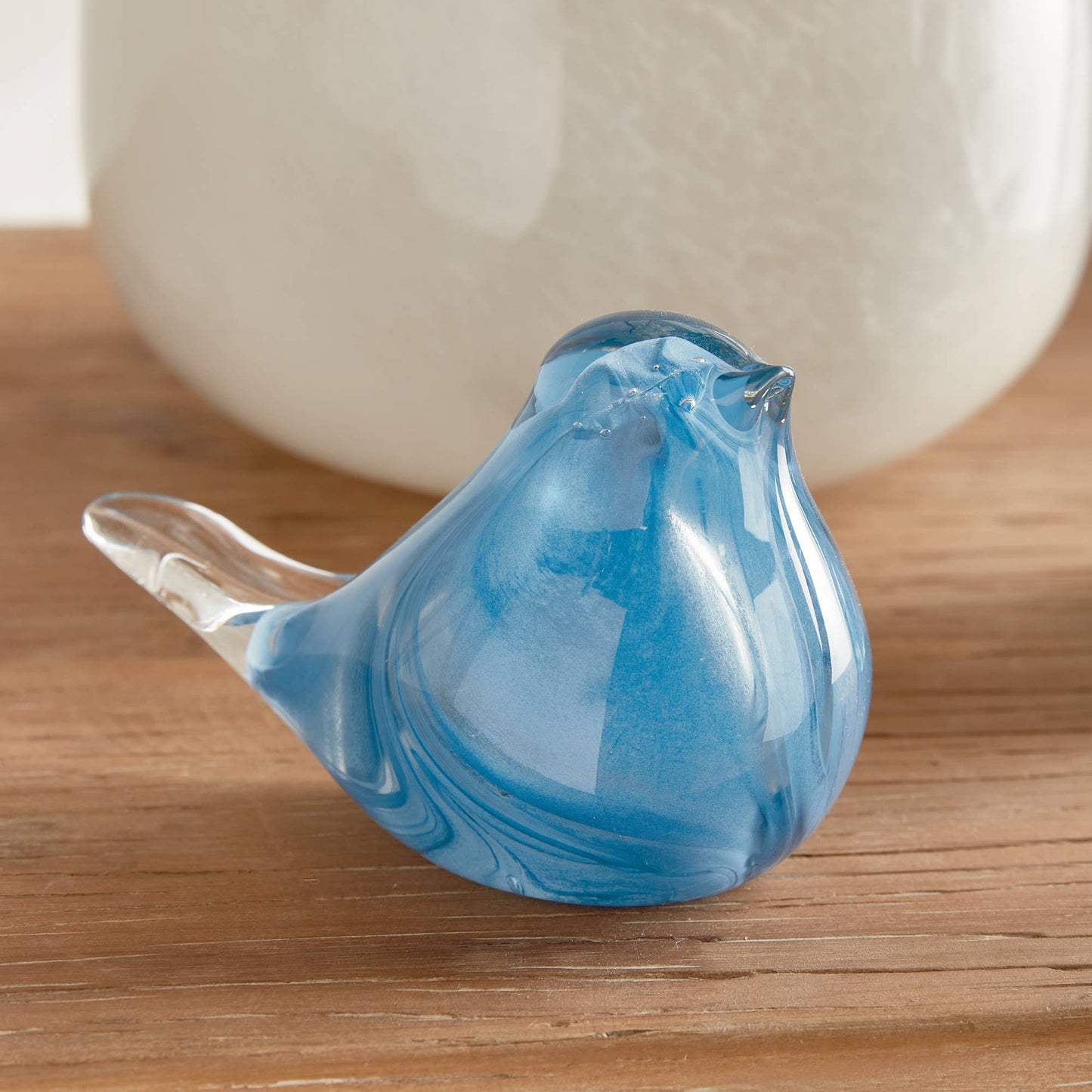 Little Finches Glass Bird Sculptures