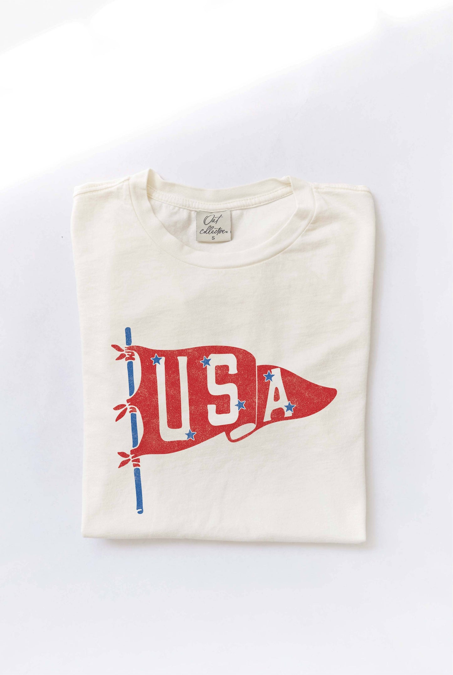 USA Pennant Mineral Washed Graphic Top