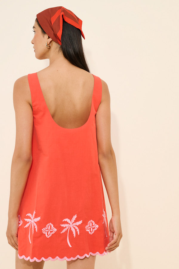 Amaya Embroidered Mini Dress