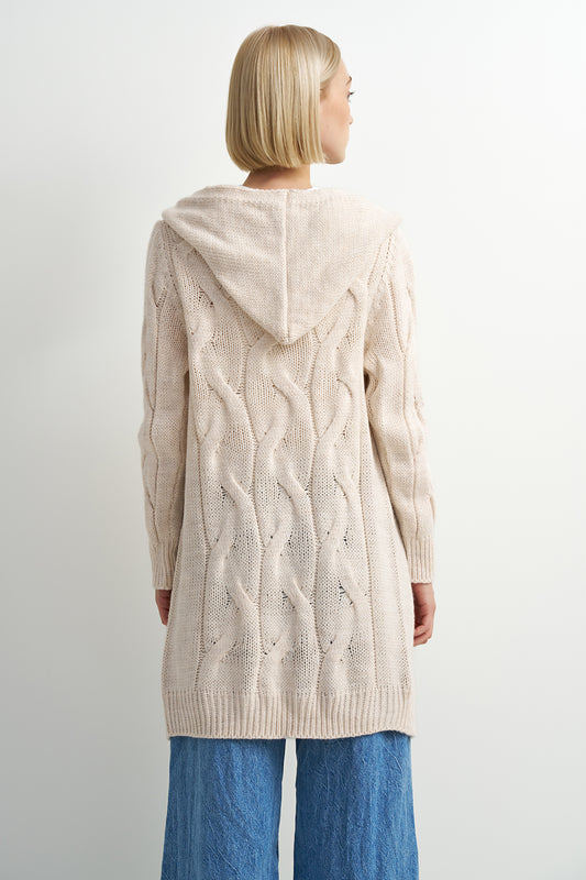 Cream Knit Duster Cardigan