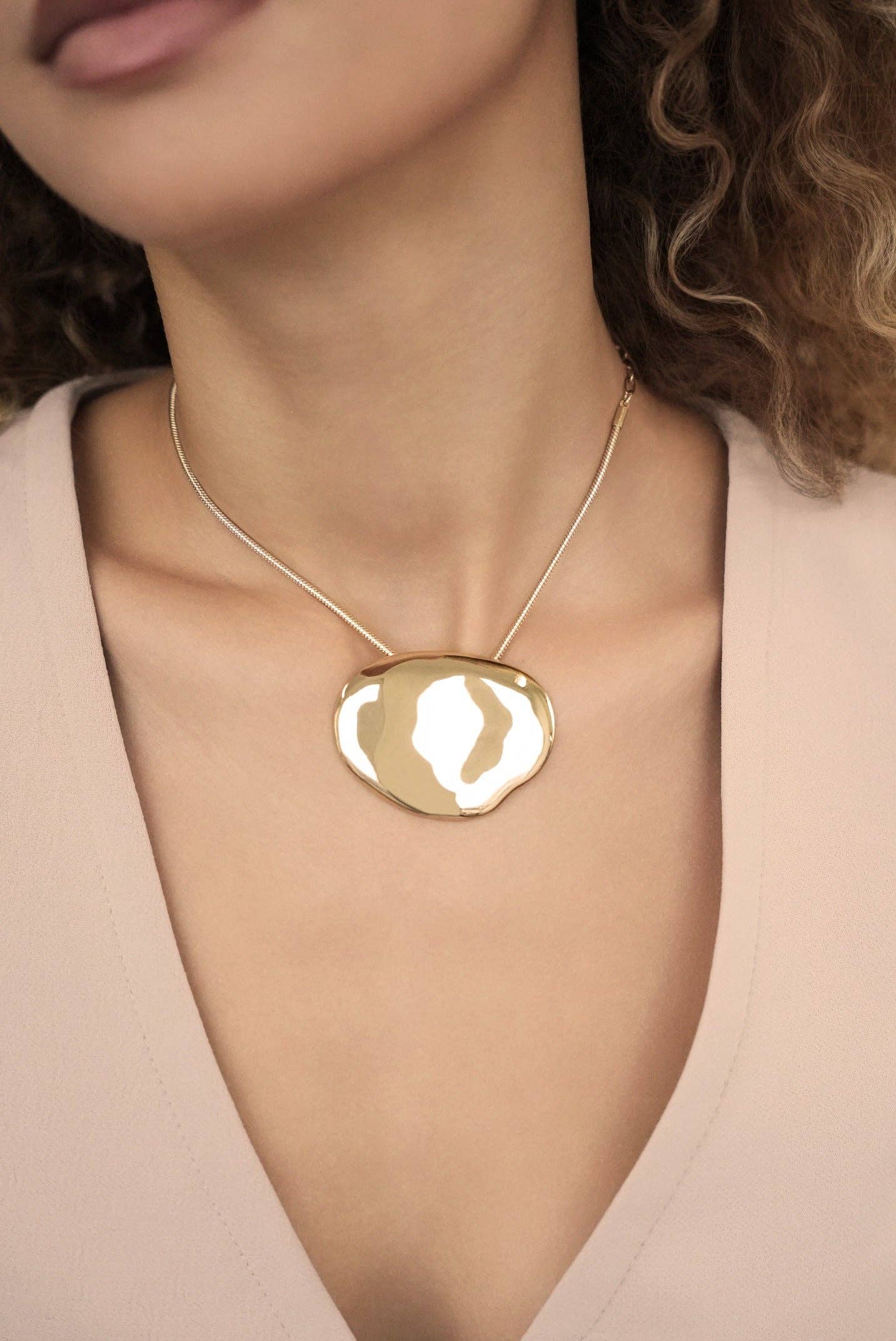 Molten Metal Pendant Necklace