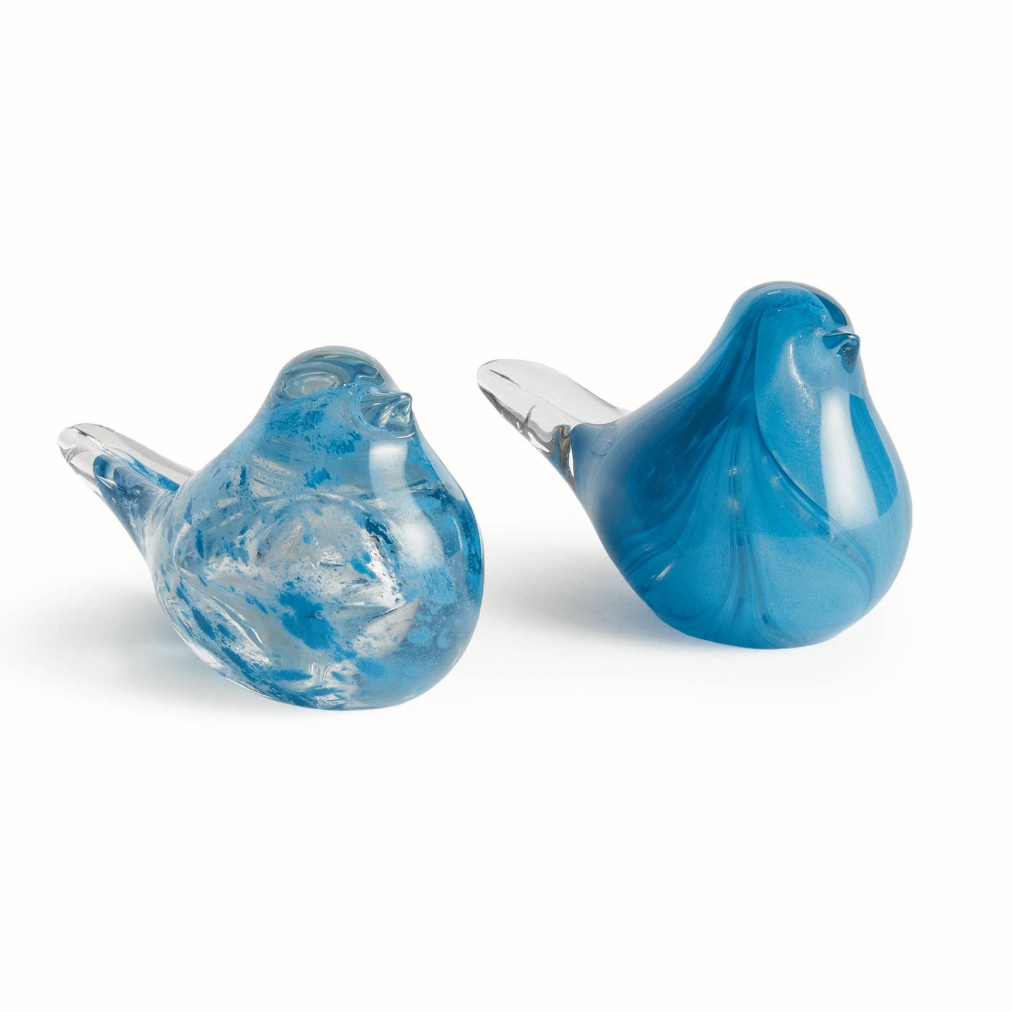 Little Finches Glass Bird Sculptures