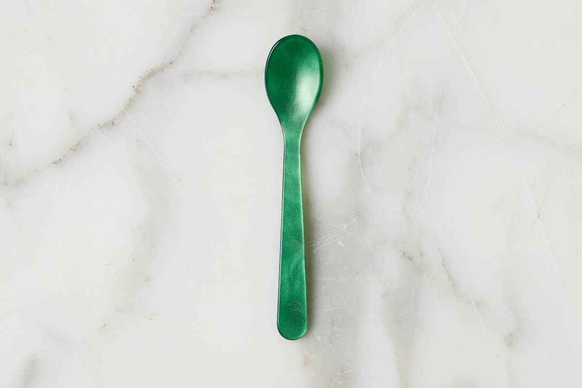 Mini Emerald Green Acrylic Dipping Spoon, 4"