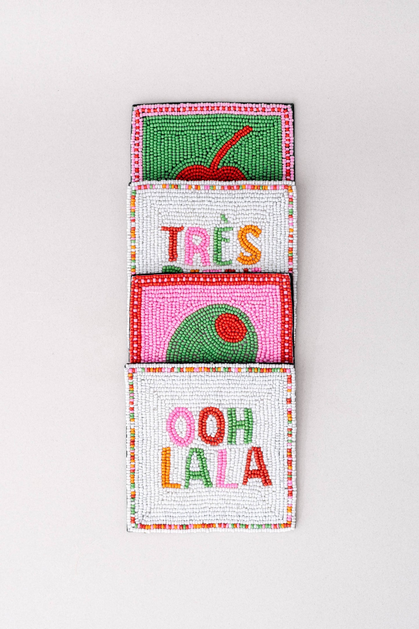 Beaded Coaster Set, Cocktail