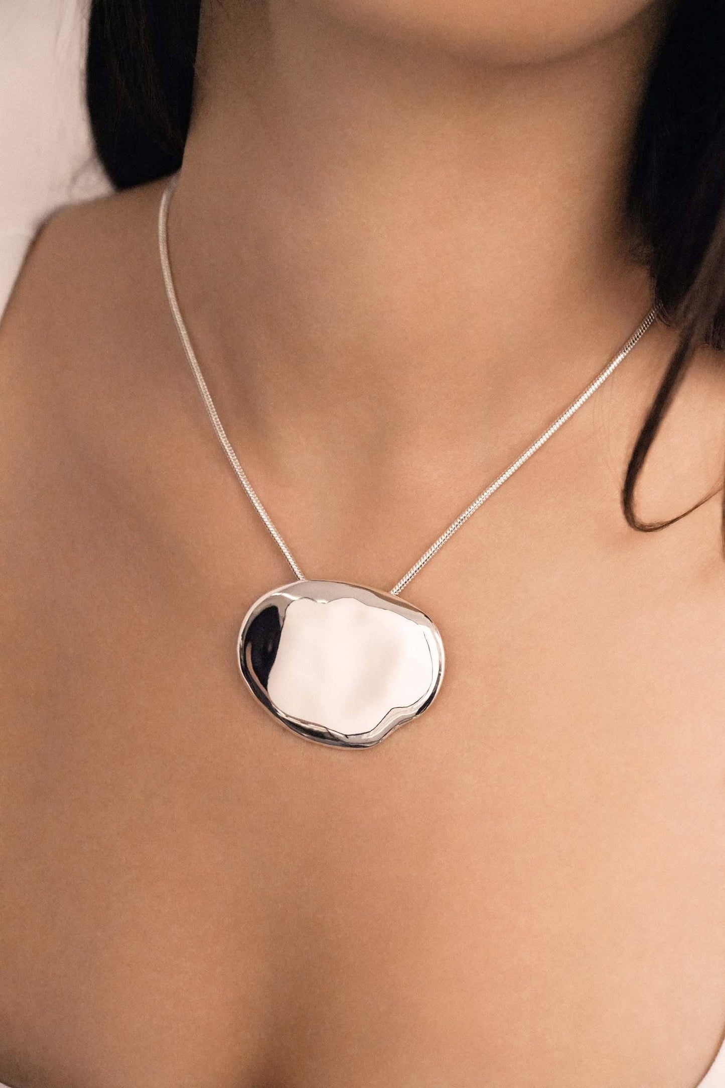 Molten Metal Pendant Necklace