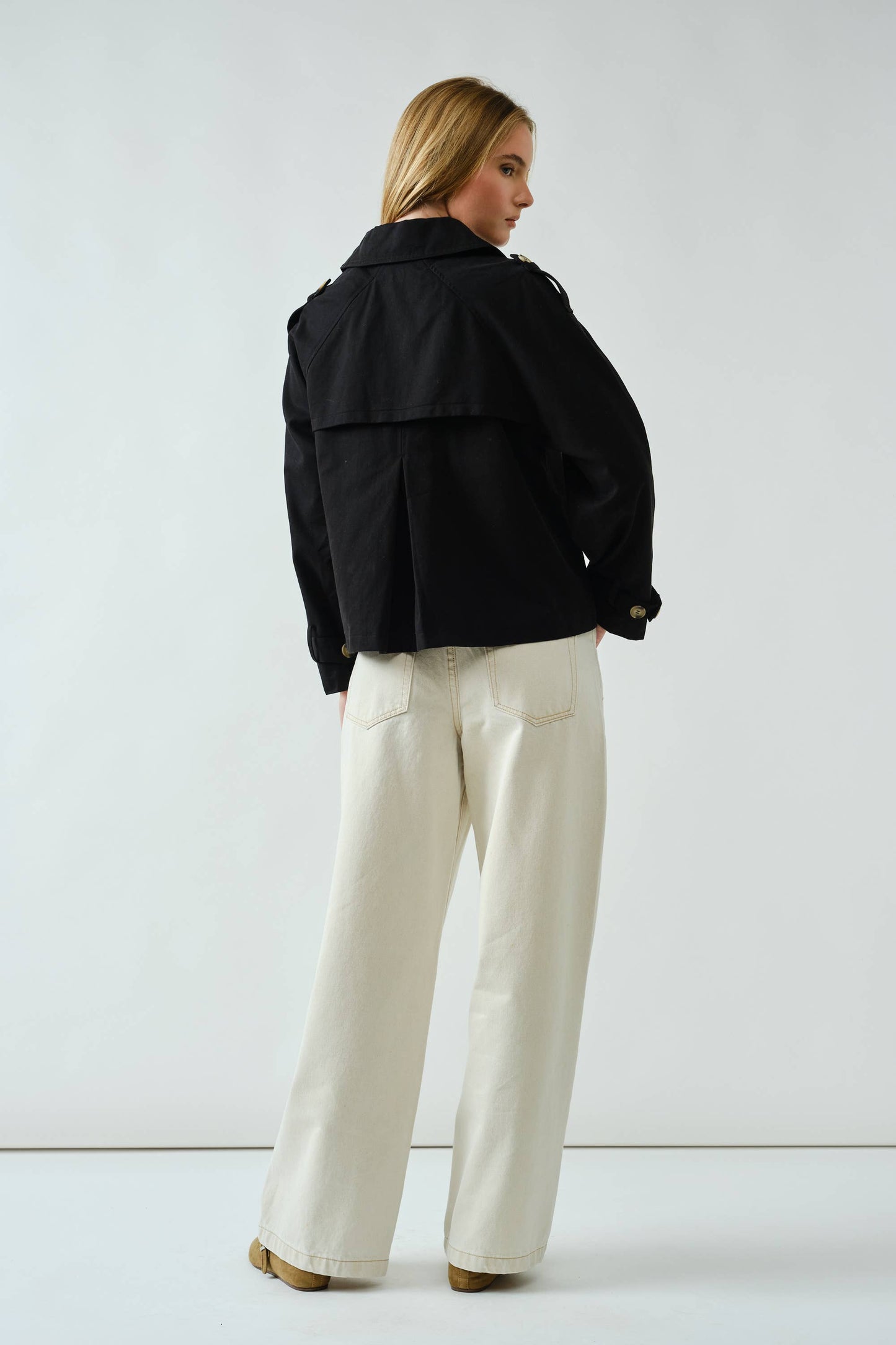 Half Trench Double Button Jacket