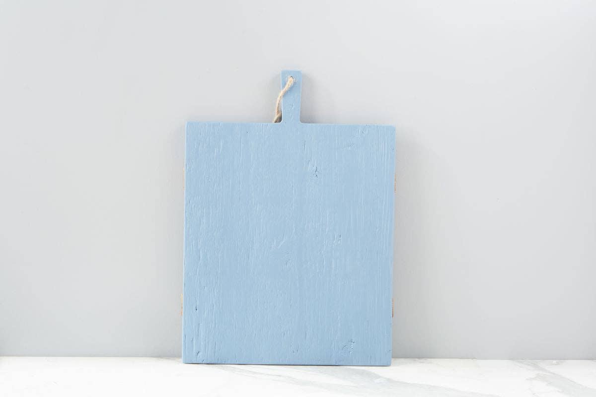 Denim Blue Rectangle Wood Charcuterie Cheese Board, Medium