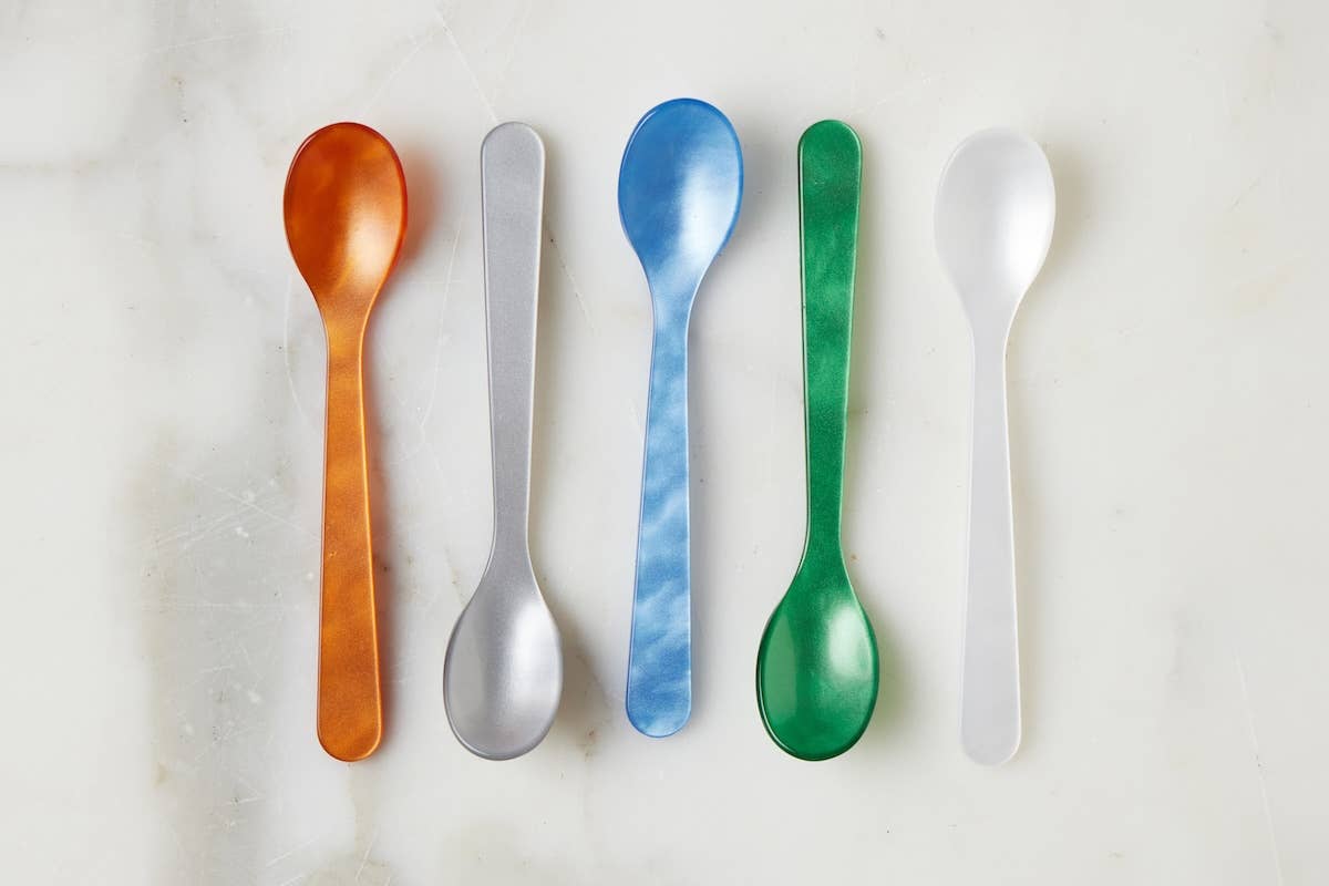 Mini Emerald Green Acrylic Dipping Spoon, 4"