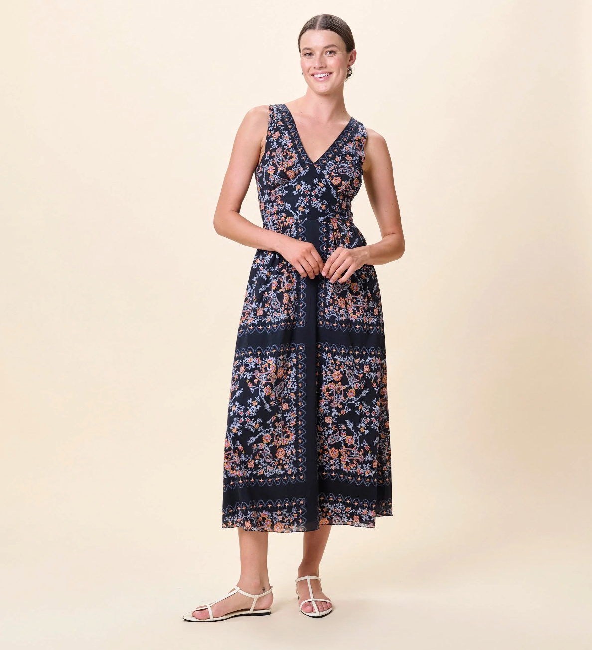 Constance Ankle Dress | Dark La Ramos