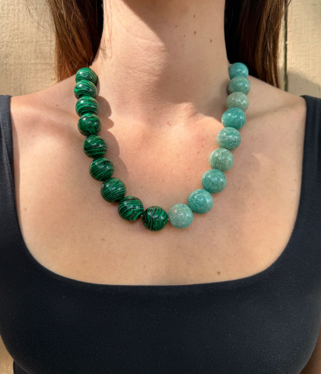 Prism Royale Bubblegum Beaded Necklace Jade