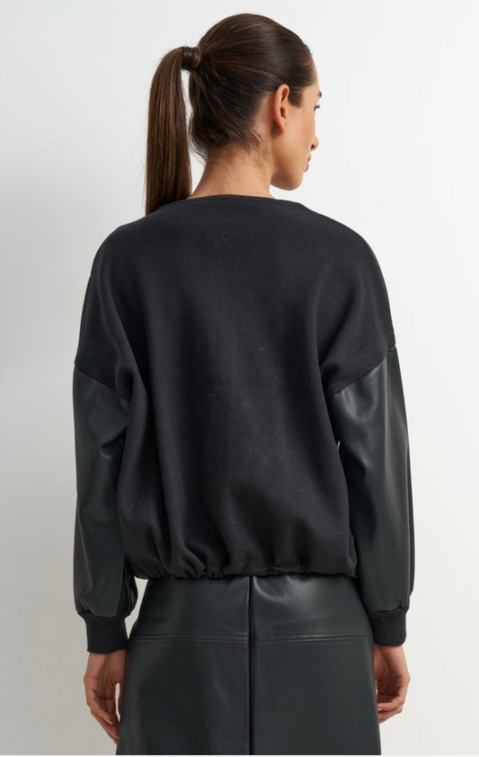 Leather Sweater