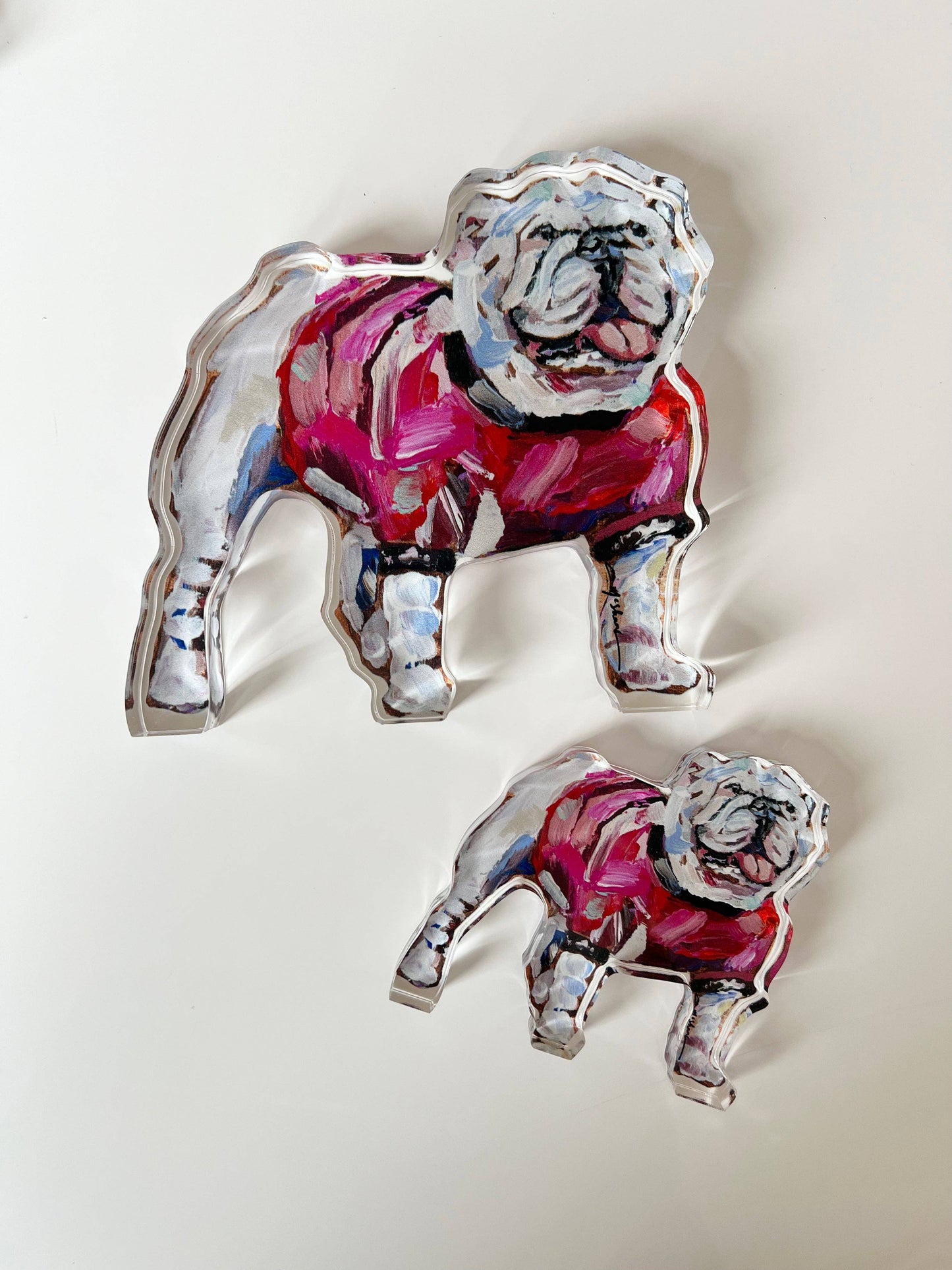 "Bulldog Red Shirt" acrylic WHOLESALE