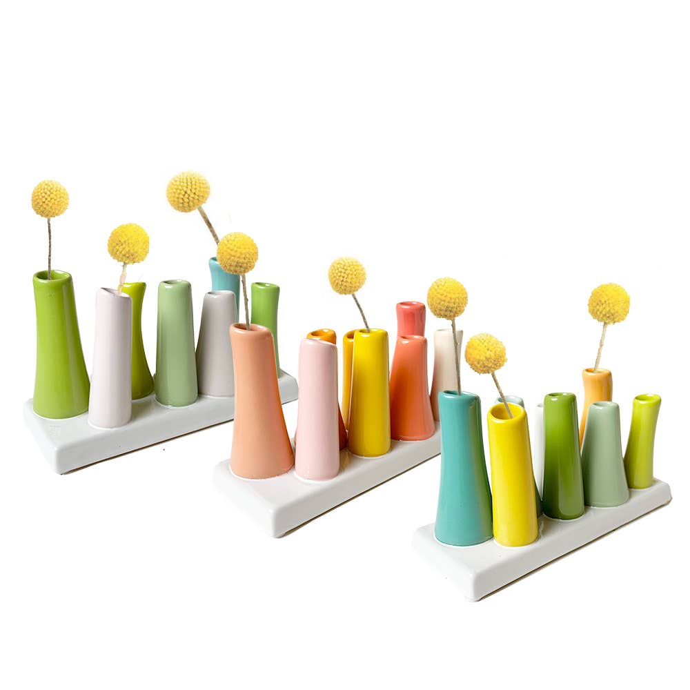 Pooley Colorful Bud Vase For Flower Arranging Rectangular