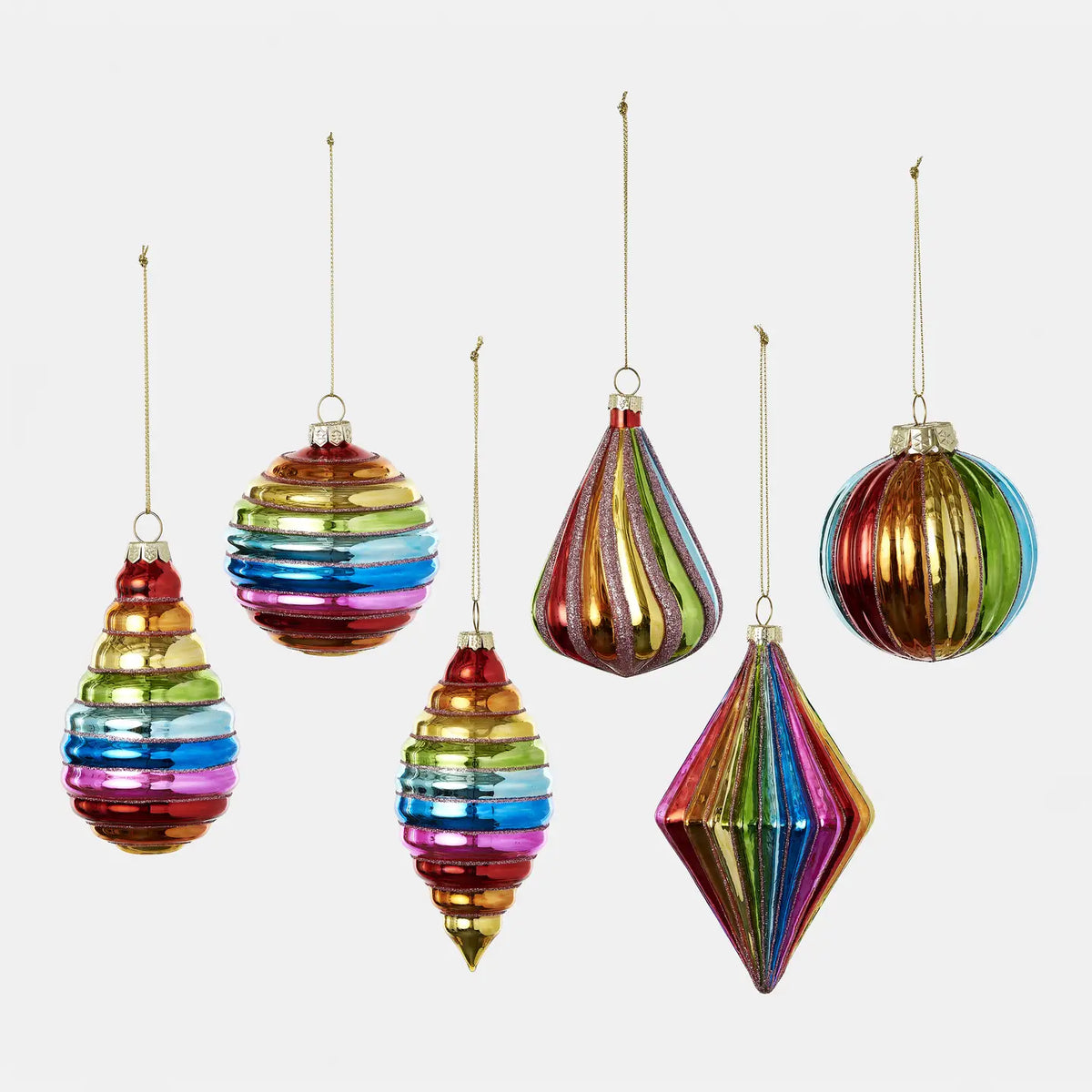 Rainbow Drop / Ball Glass Ornament