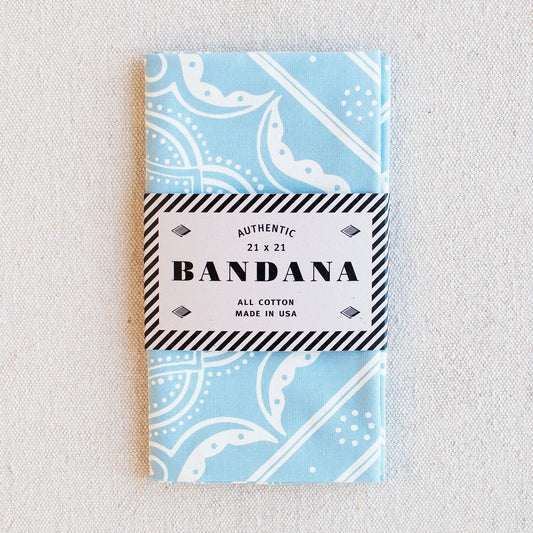 Light Blue Western Bandana