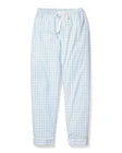 Men's Twill Pajama Pant in Light Blue Gingham