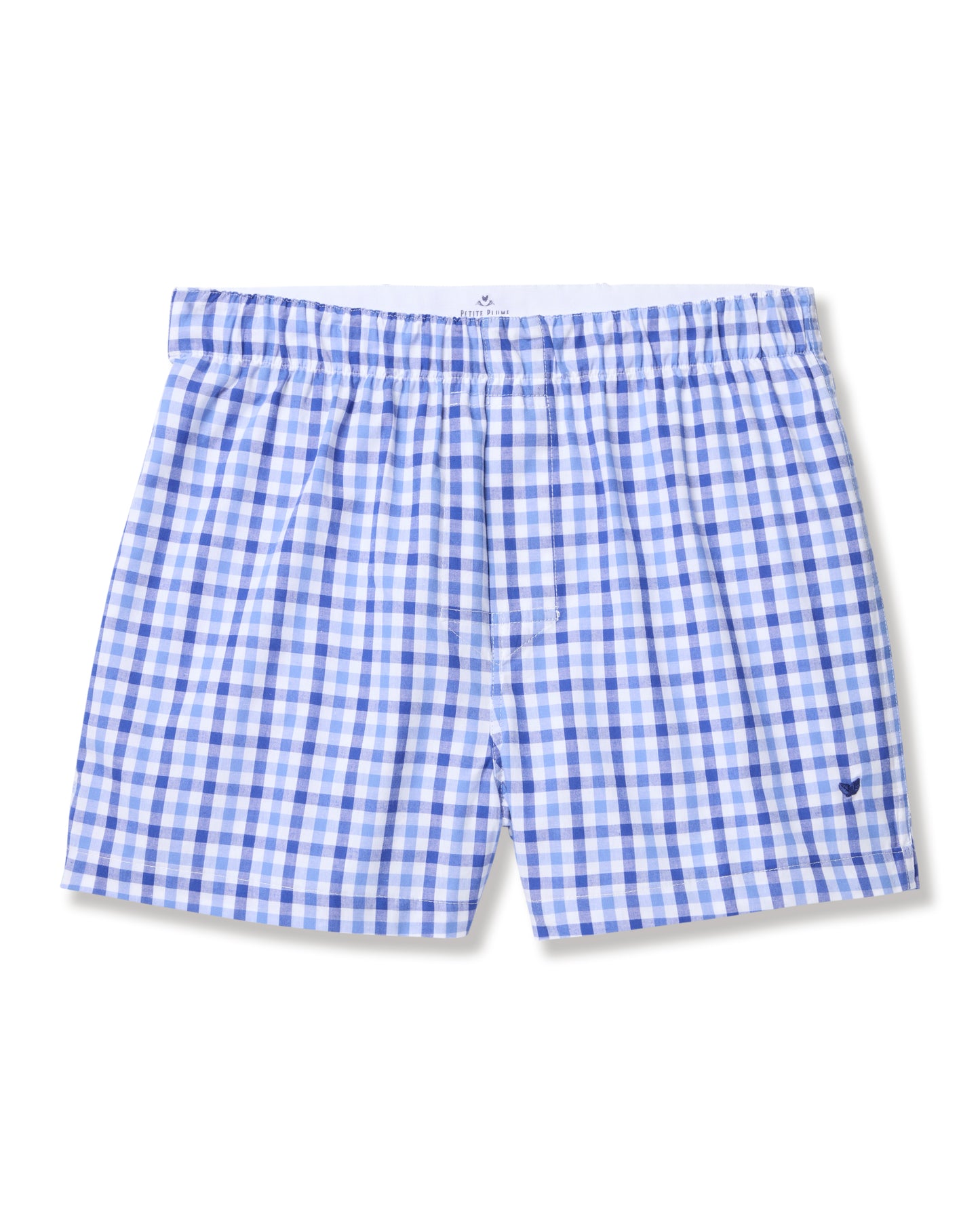 Men's Twill 3 Pack Boxers in Royal Blue Gingham