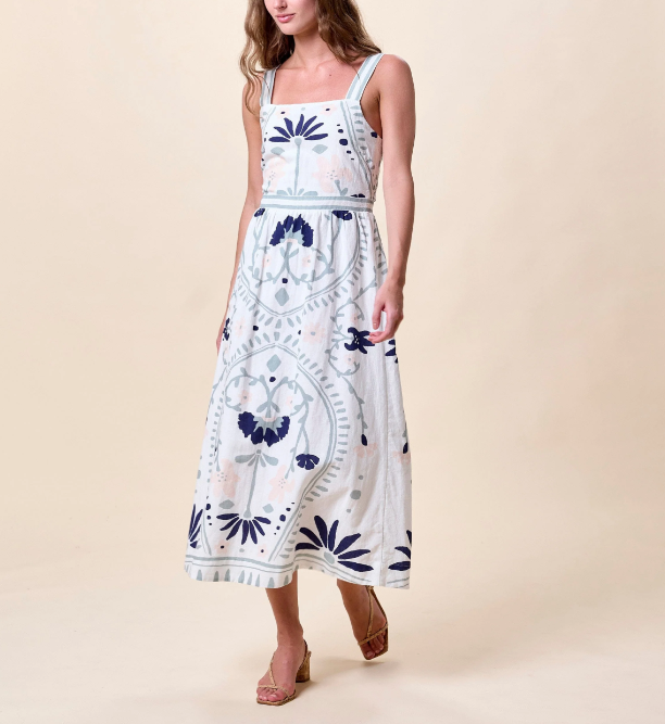Carmen Midi Dress | Liliana Blue Sur