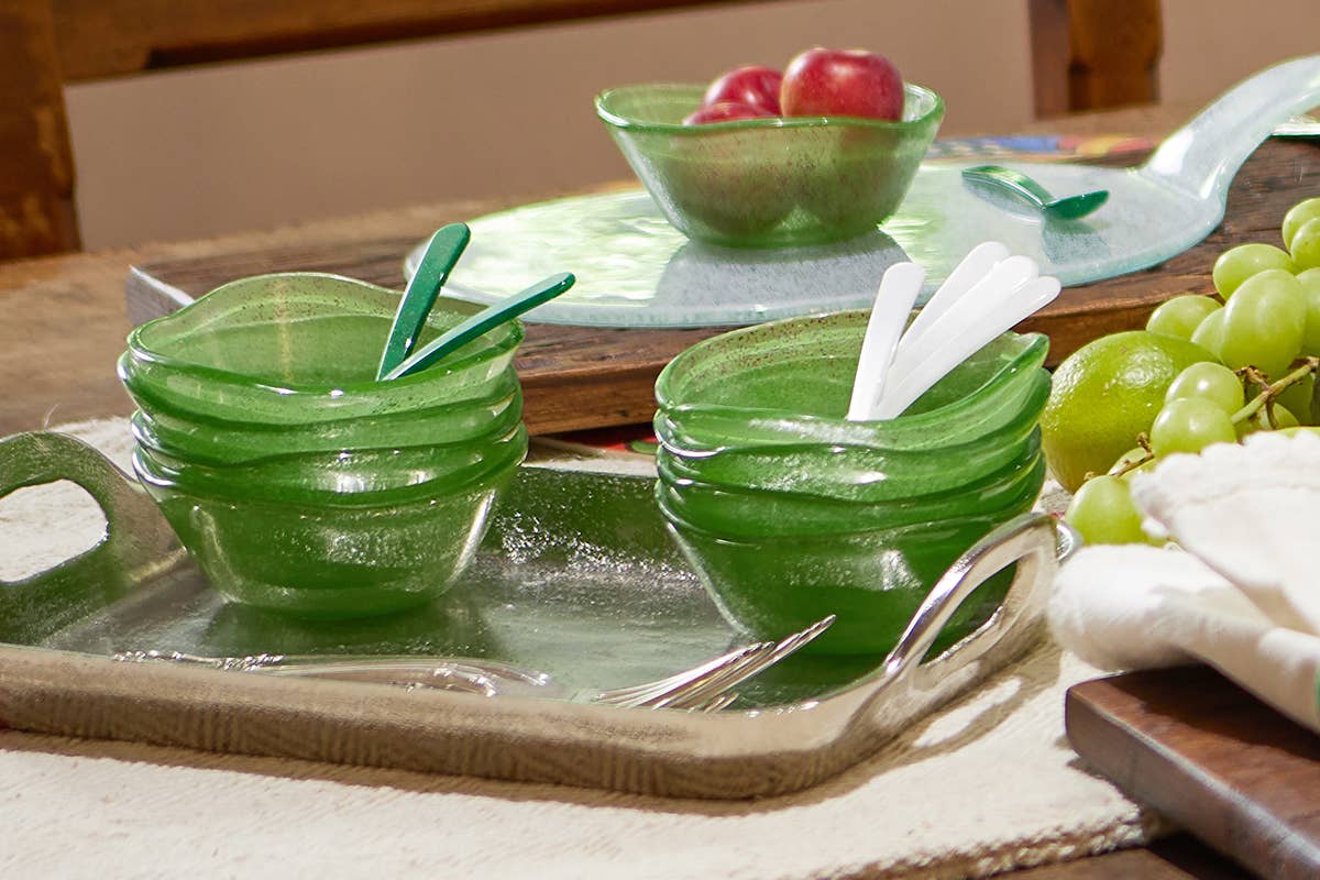 Mini Emerald Green Acrylic Dipping Spoon, 4"