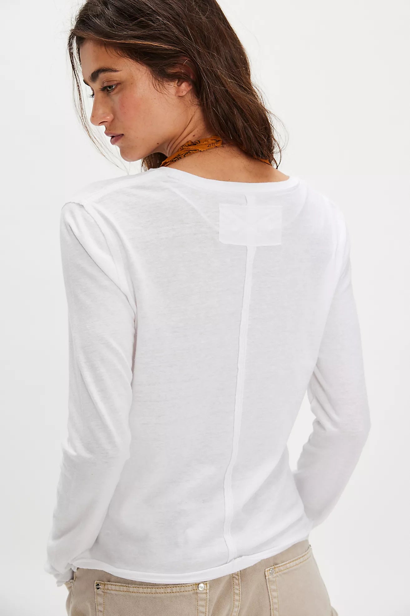 We The Free Nova Long-Sleeve Tee in Ivory