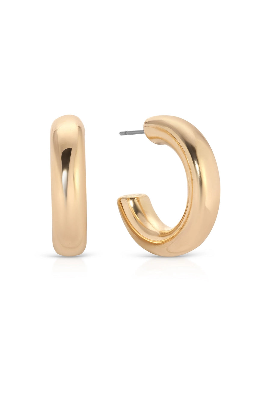 Small Thick Classic Hoops - 1 Inch