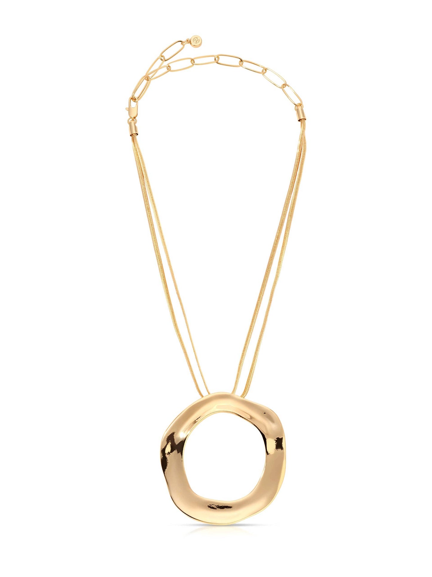 Open Circle Statement Necklace