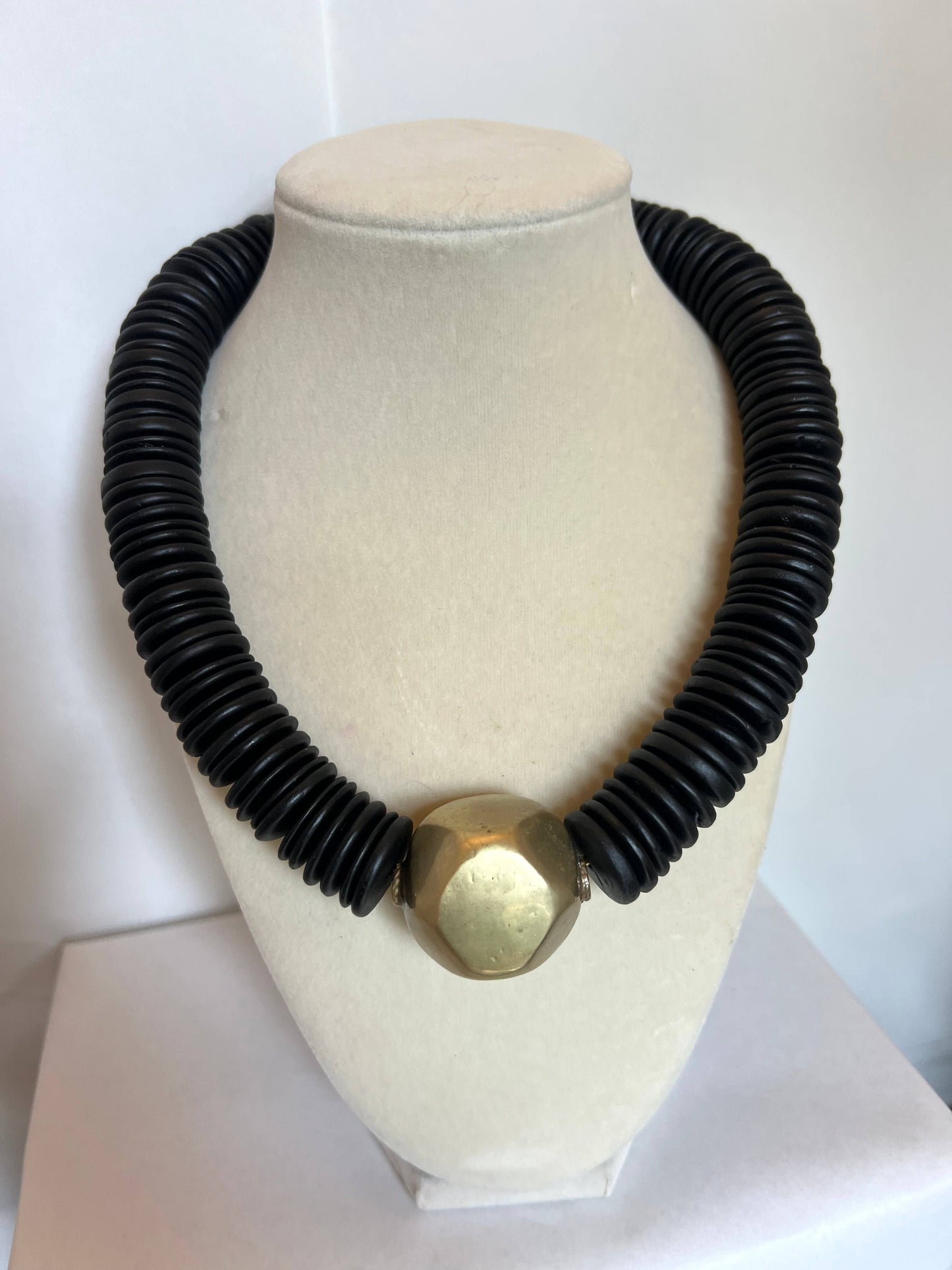Chunky Statement Necklace + Large Gold Connector