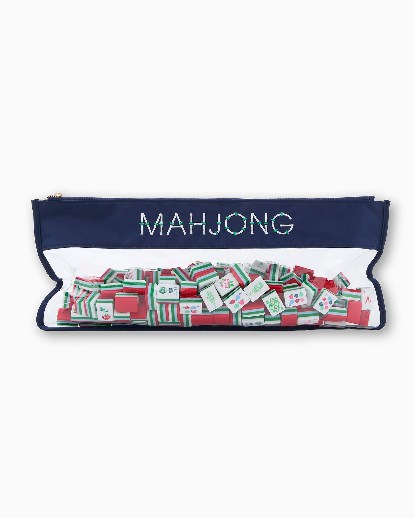 Navy Bamboo Mahjong Bag