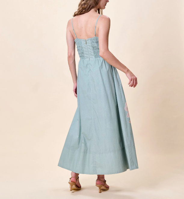 Riley Ankle Dress | Moresco Blue Surf