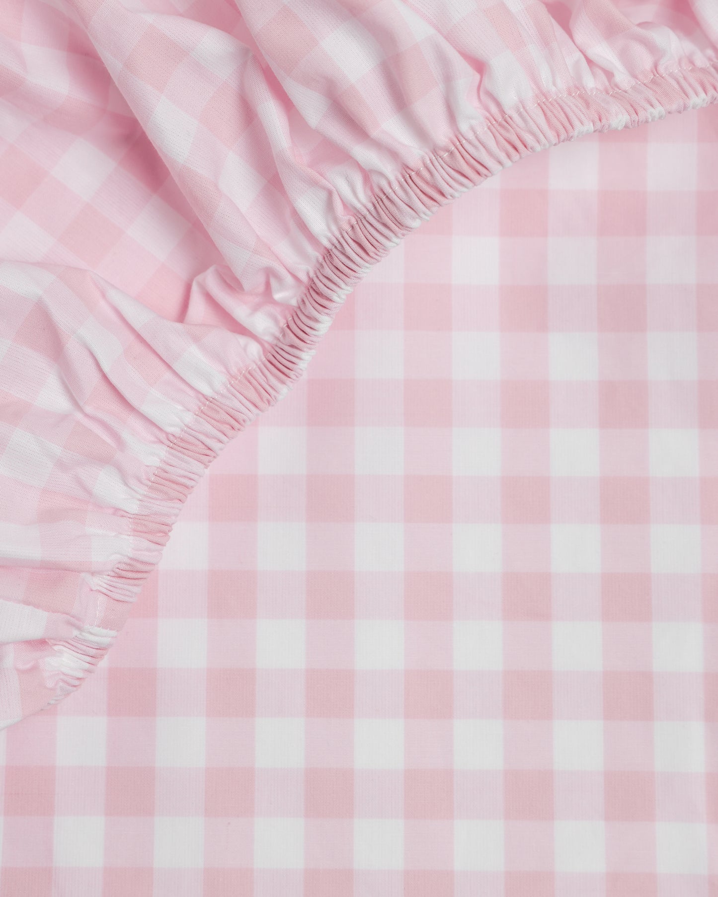 Luxe Premium Cotton Crib Sheet in Pink Gingham