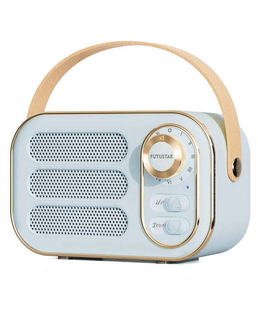 Vintage Bluetooth Speaker Retro Decor Gift - Blue