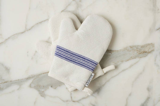 Oven Mitt, Vintage Blue Stripe, Set of 2