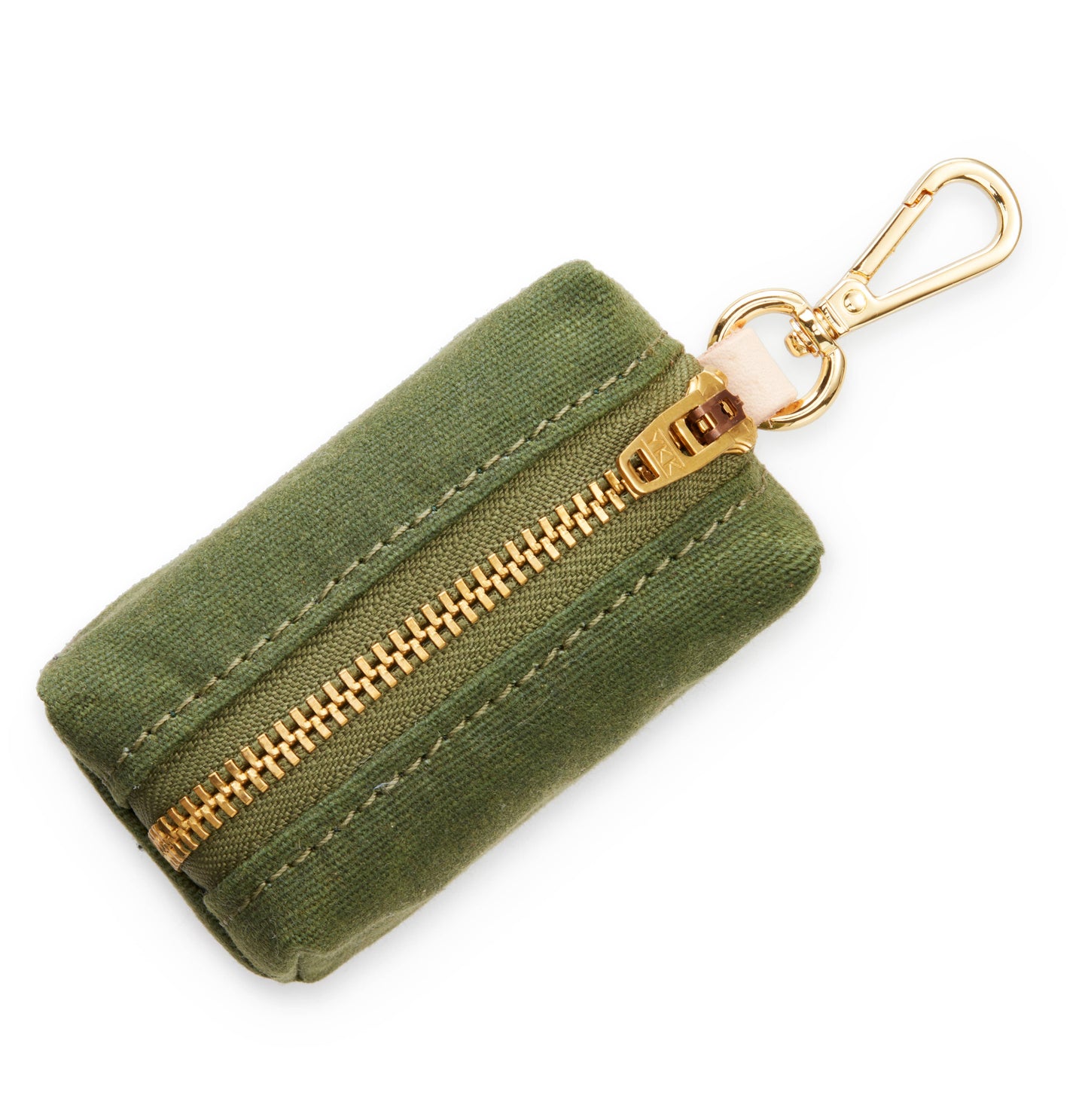 Olive Waxed Canvas Poop Bag Dispenser