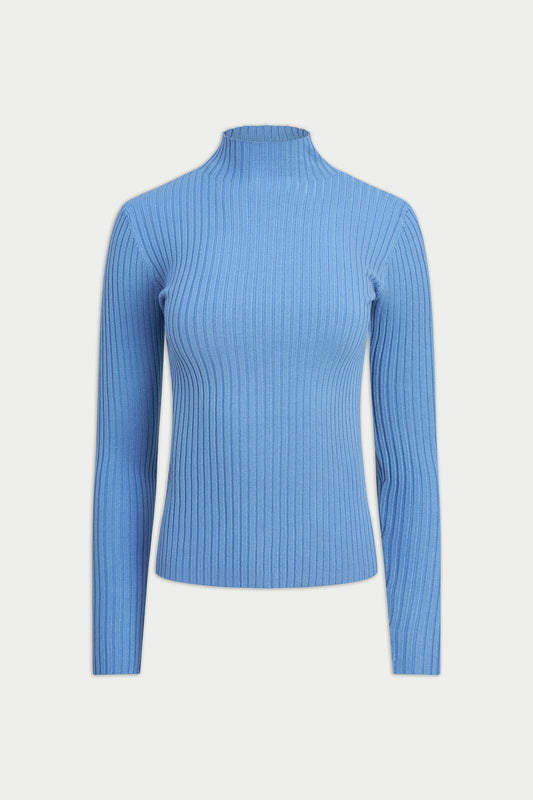 Women's Blue Knit Top