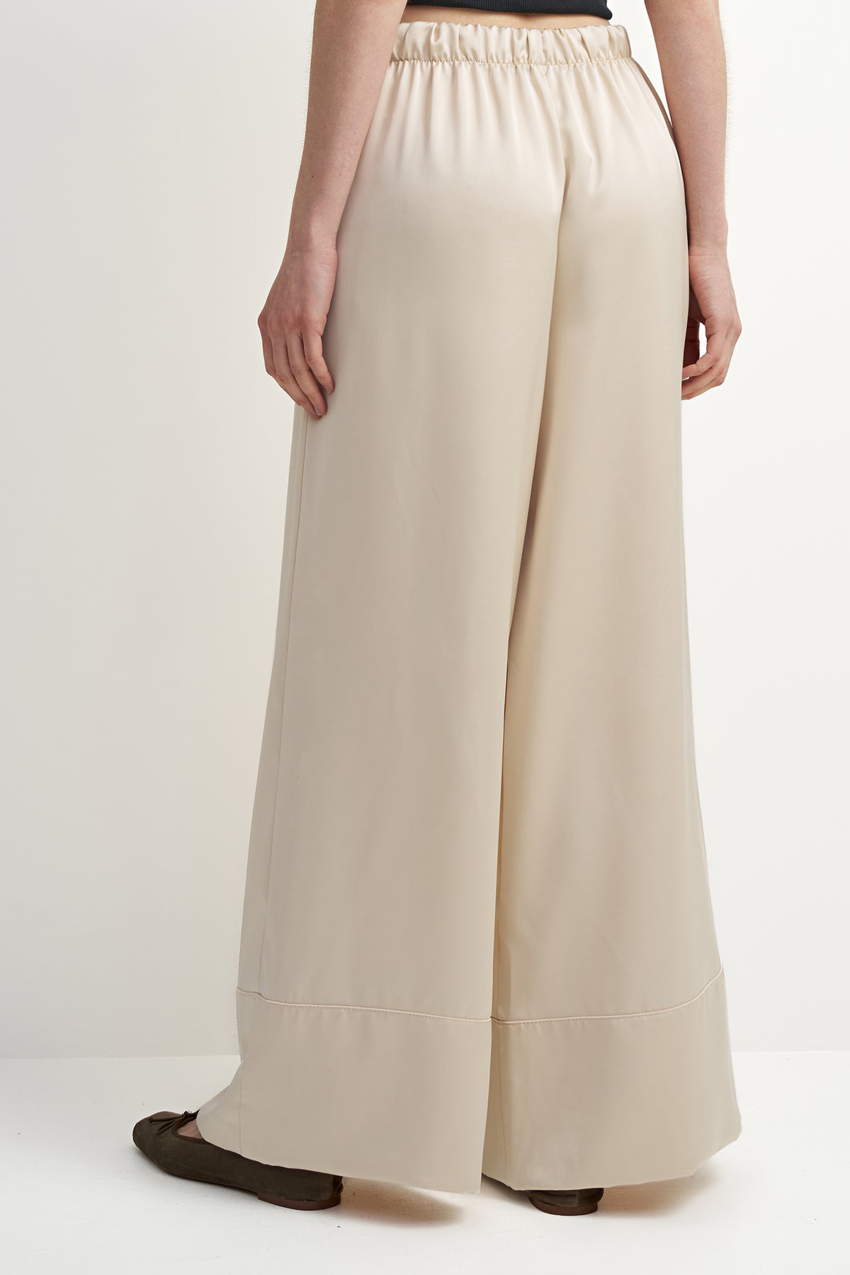 Women's Cream Woven Pants