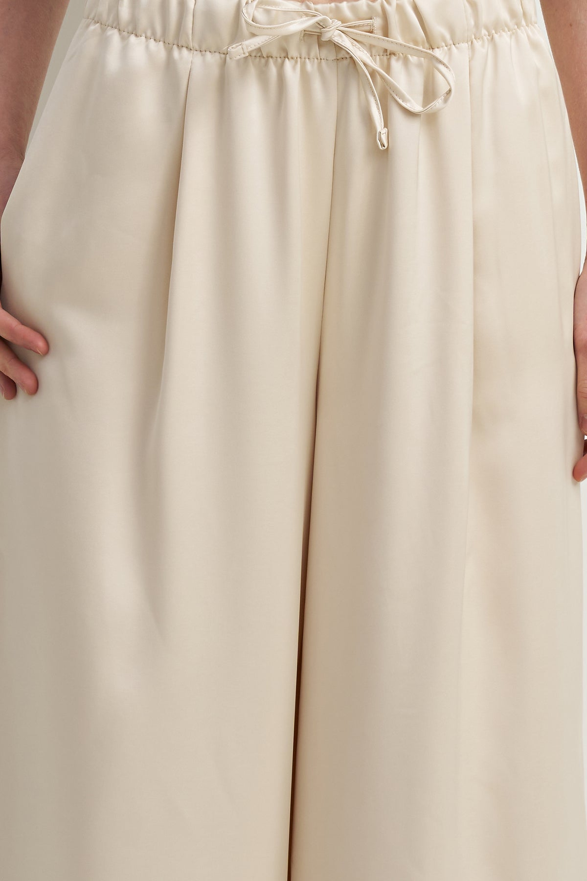 Women's Cream Woven Pants