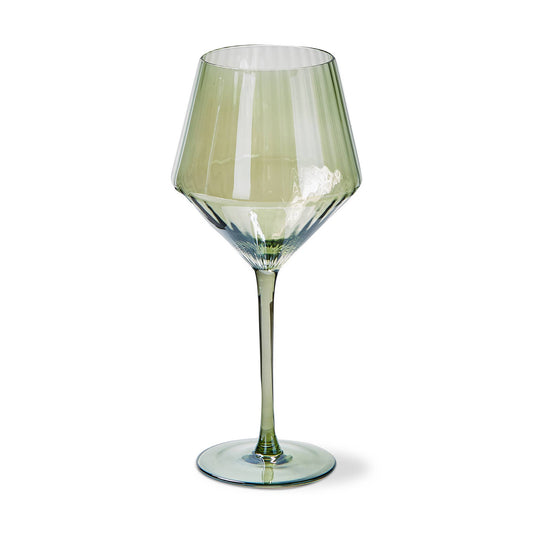 Chelsea Iridescent Optic Wine Glass Green Everyday, Spring