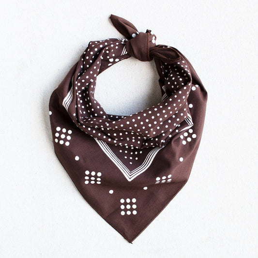 Brown Polka Dot Bandana