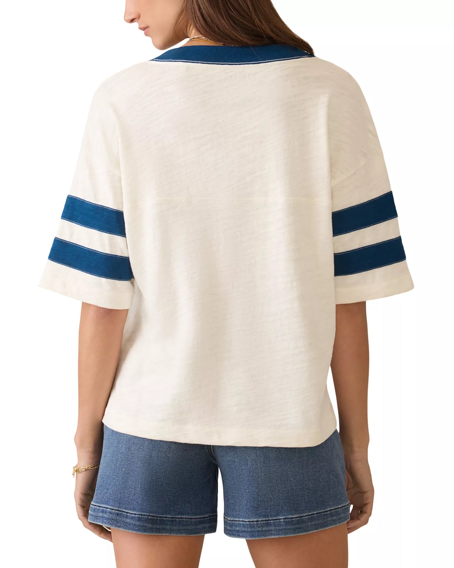 Sunwashed Slub Varsity Tee