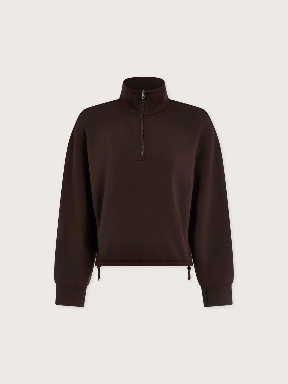 Sian Cropped Half-Zip Sweat