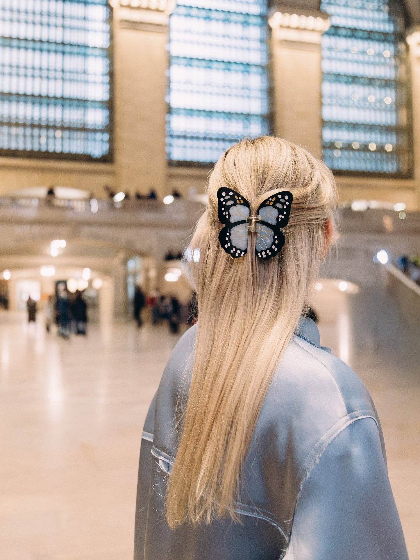 Hand-painted Monarch Butterfly Claw Hair Clip | Eco-Friendly