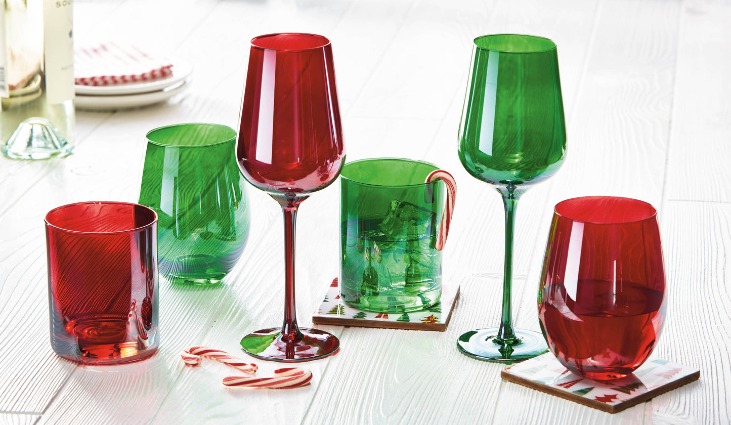 Christmas Celebration All Purpose Wine Glass Red