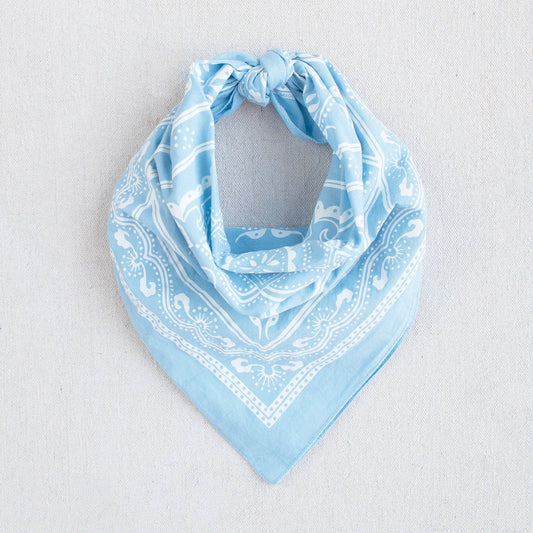Light Blue Western Bandana