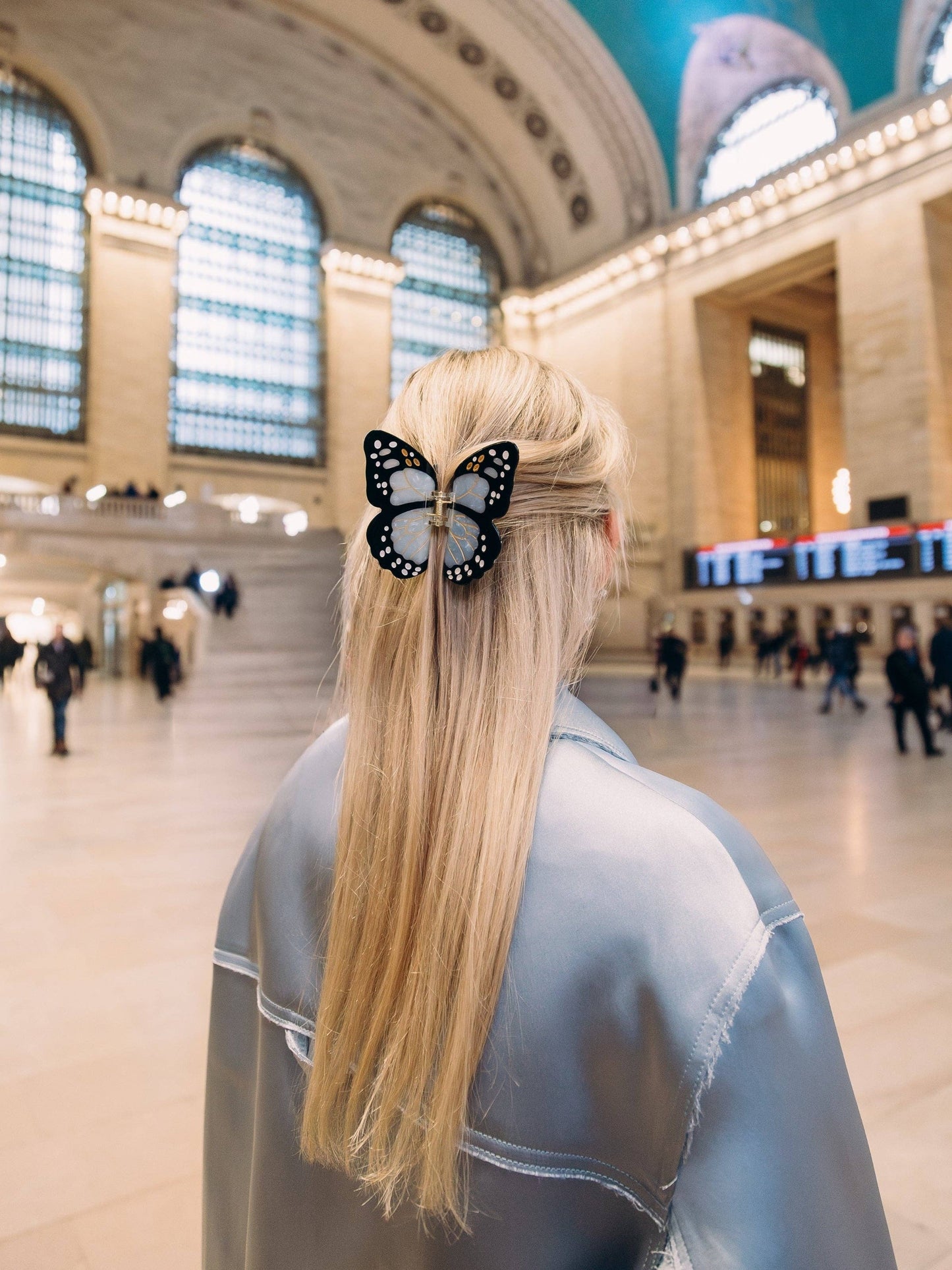 Hand-painted Monarch Butterfly Claw Hair Clip | Eco-Friendly
