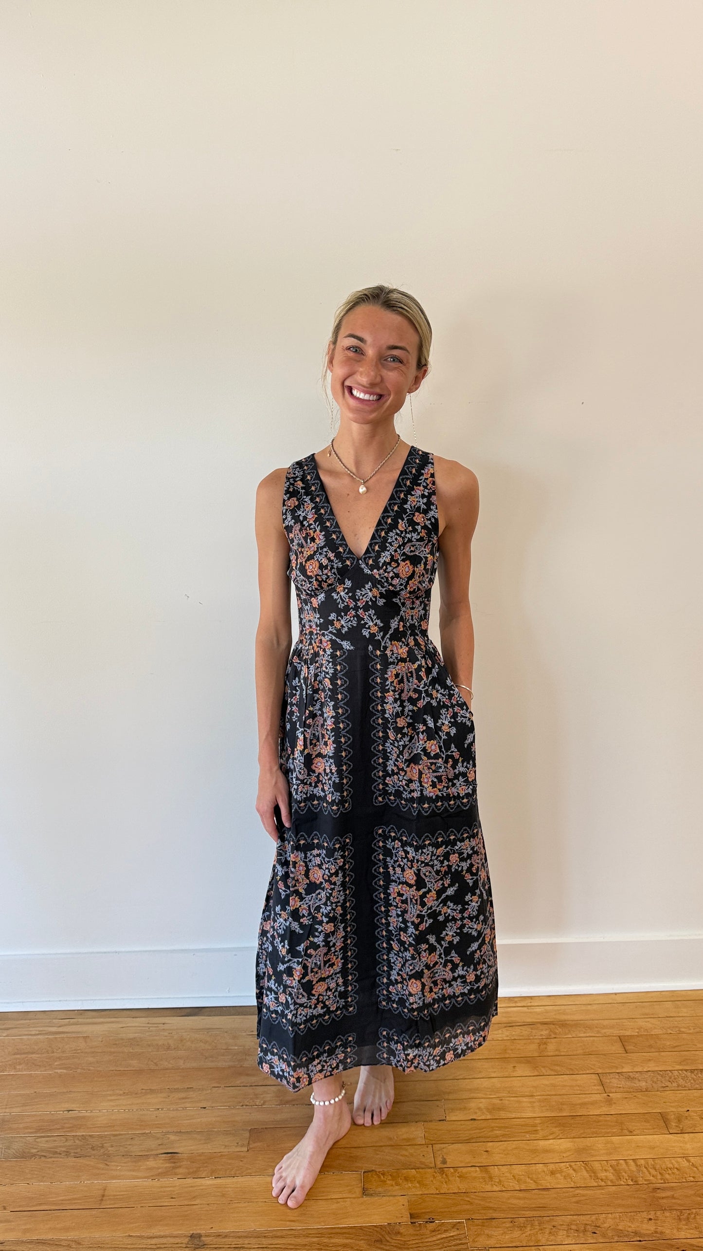 Constance Ankle Dress | Dark La Ramos