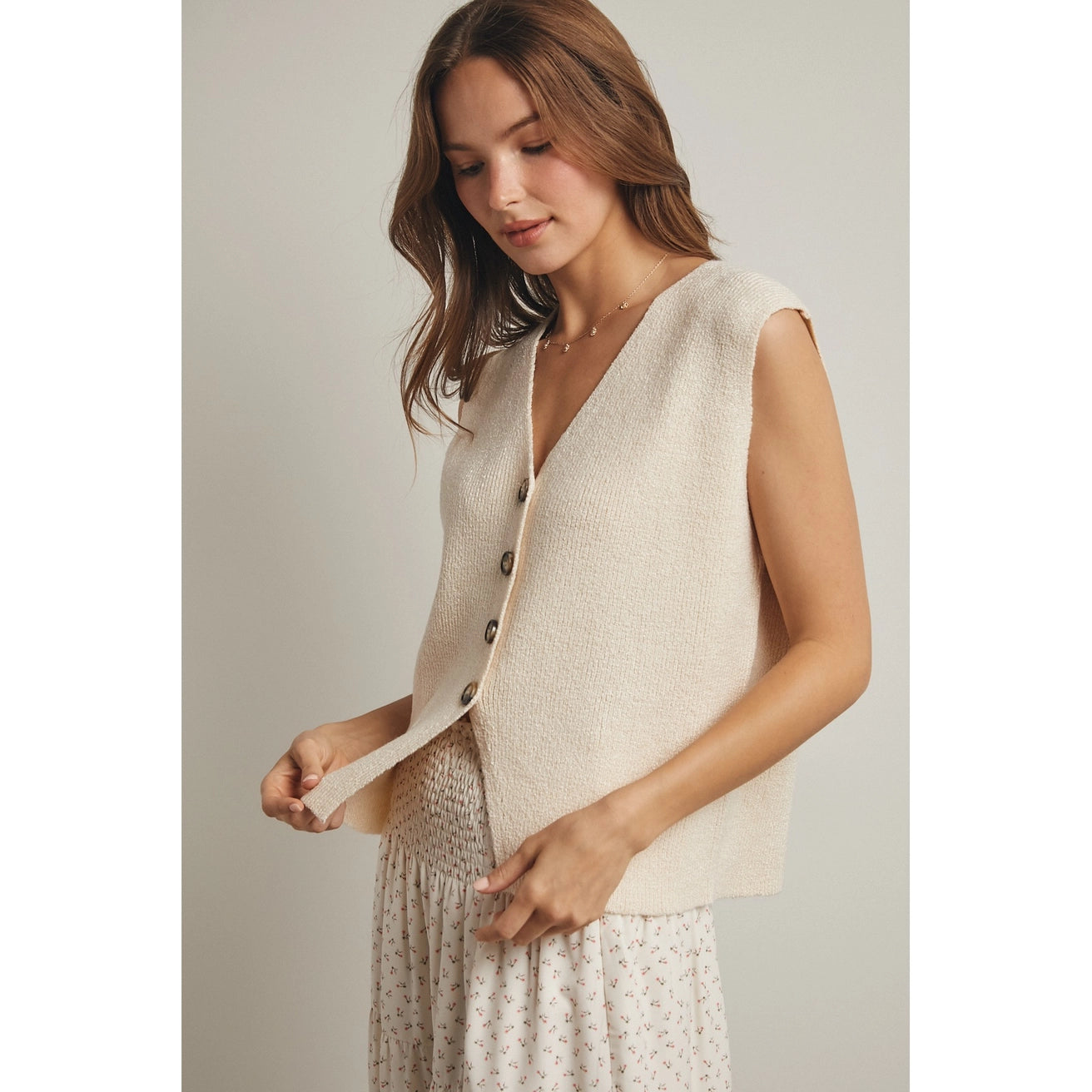 Button-Up Sweater Vest