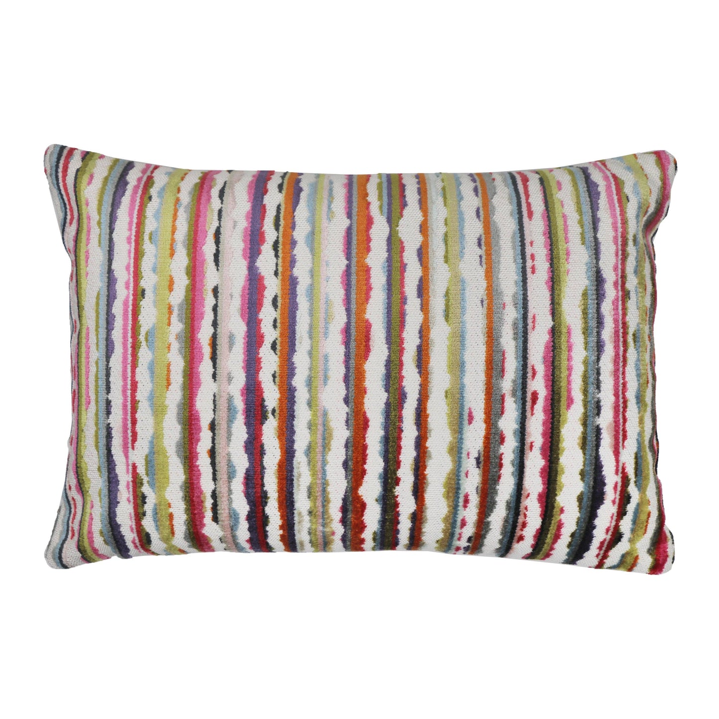 Millie Confetti - Multi-Colored Cut Velvet Throw Pillow