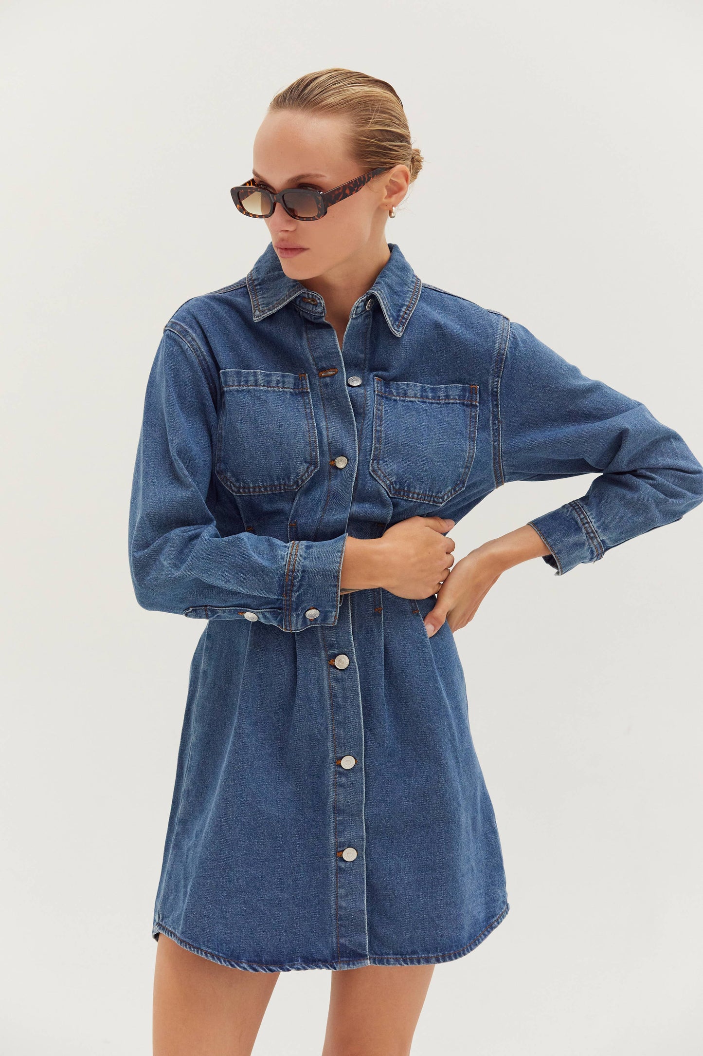 Zae Denim Mini Dress