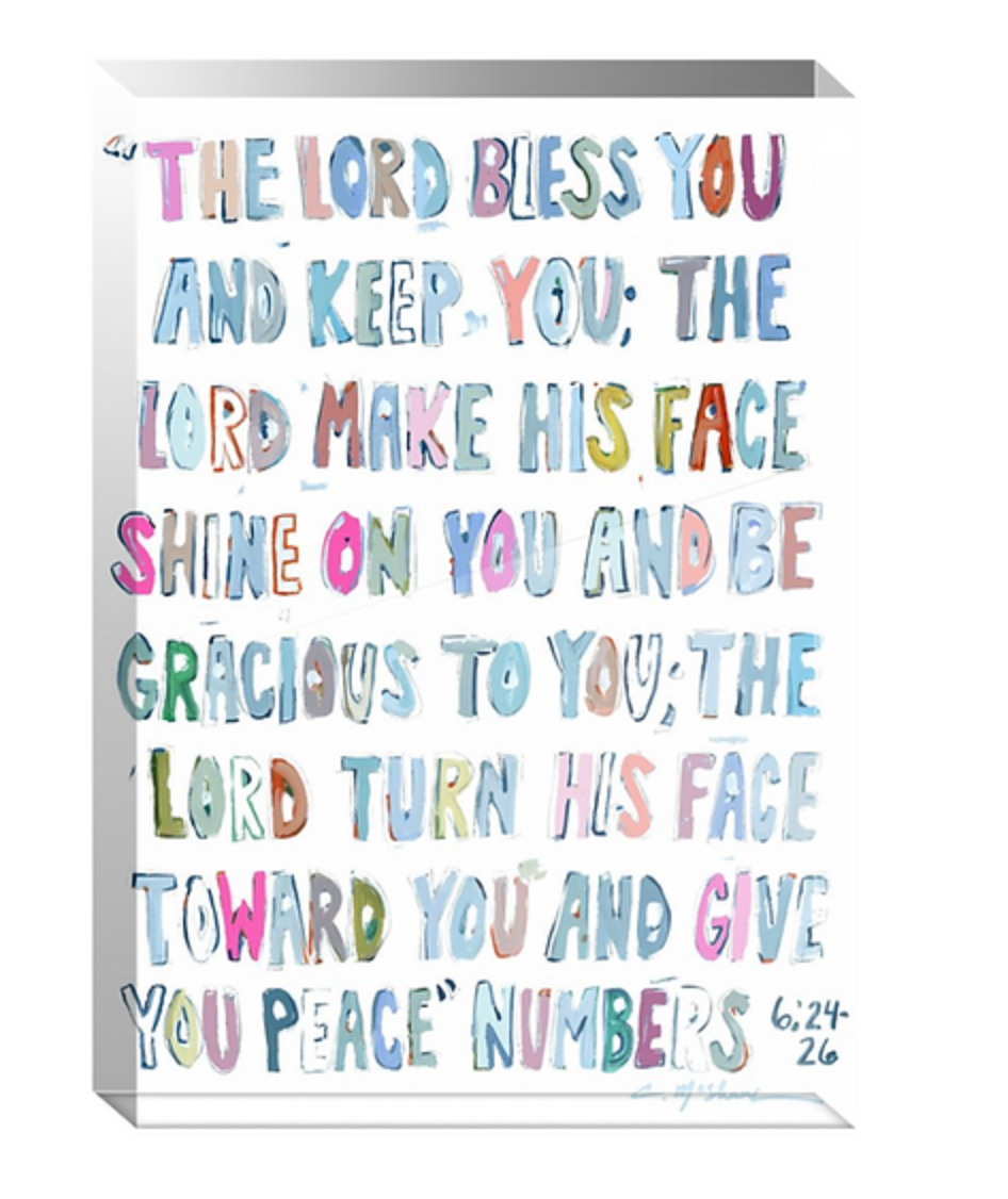 "Numbers 6: 24-26" acrylic shelfie