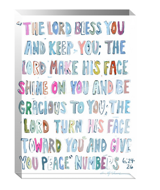 "Numbers 6: 24-26" acrylic shelfie